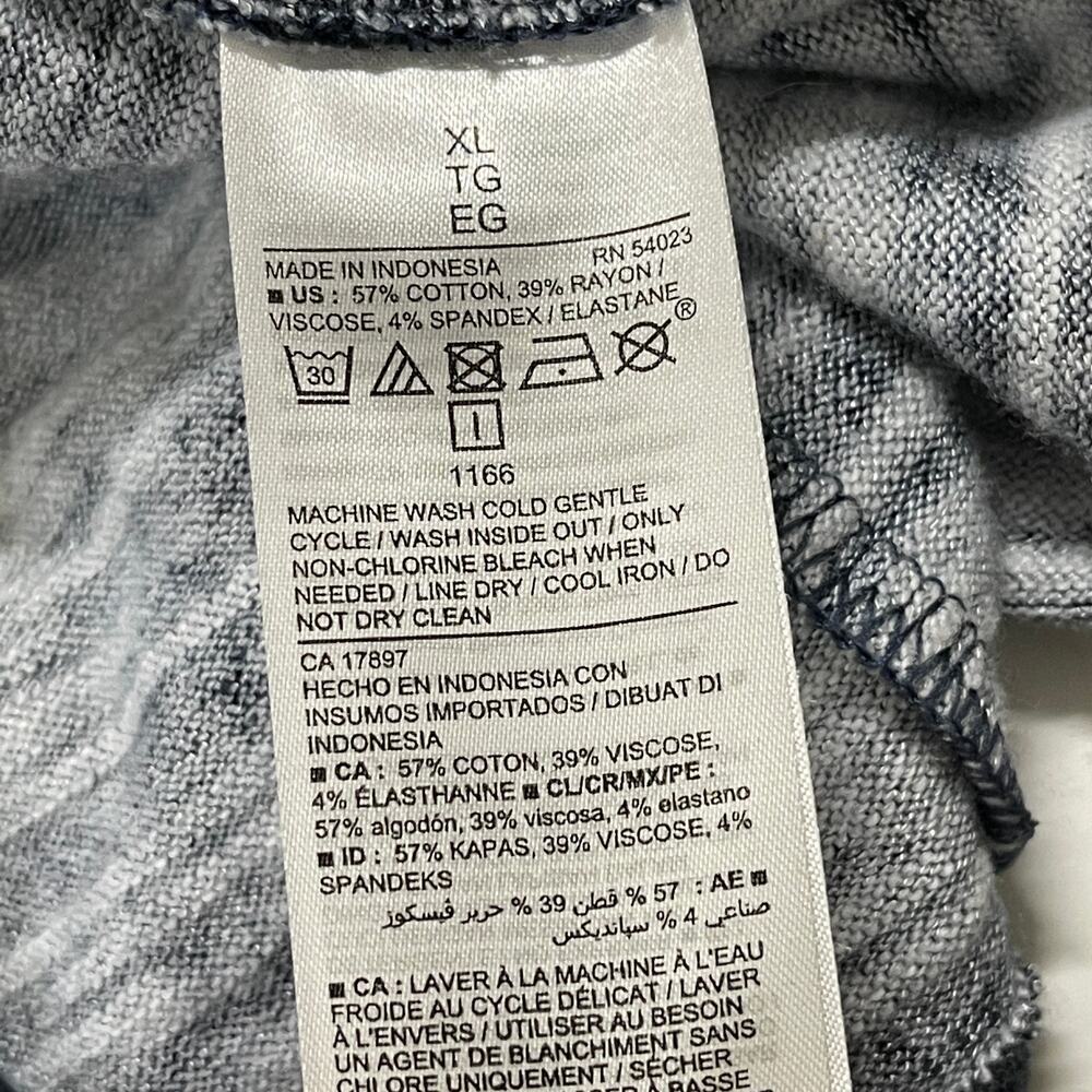 Old Navy Sweater Sweatshirt Women XL Blue Black Tie Dye Print Casual Lightweight - Picture 7 of 7